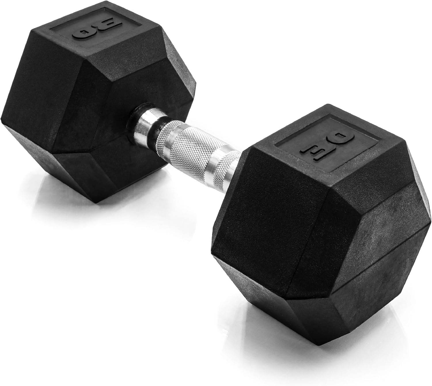 Suli Sports Rubber Encased Exercise & Fitness Hex Rubber Dumbbell Single Hand Weight Hexagon Dumbbell for Strength Training