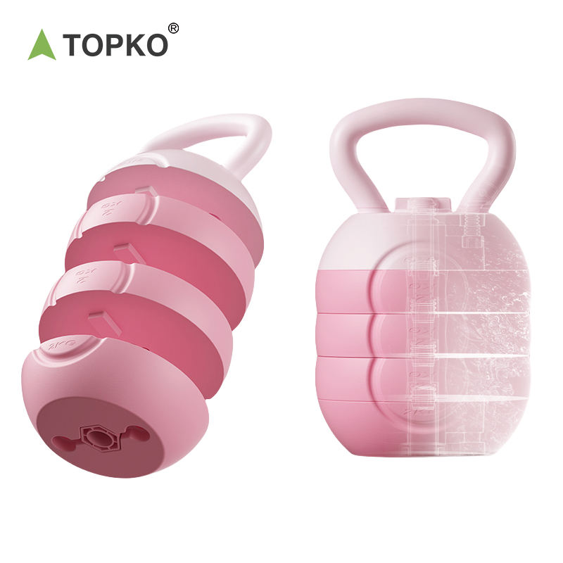 TOPKO High Quality Adjustable Kettlebell Used for Indoor Gym Fitness Equipment Free Weights Kettlebell Weight Lifting KettleBell
