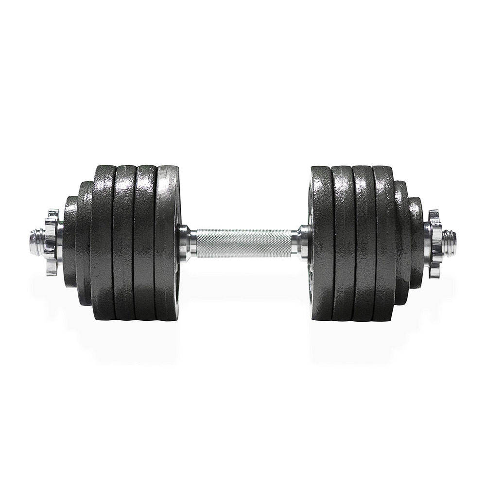 Factory Sale Set 24kg/52.5Lbs Gym Equipment PVC Rubber Coated Steel Adjustable Dumbbells Fitness Custom Focuses Arm Exercise