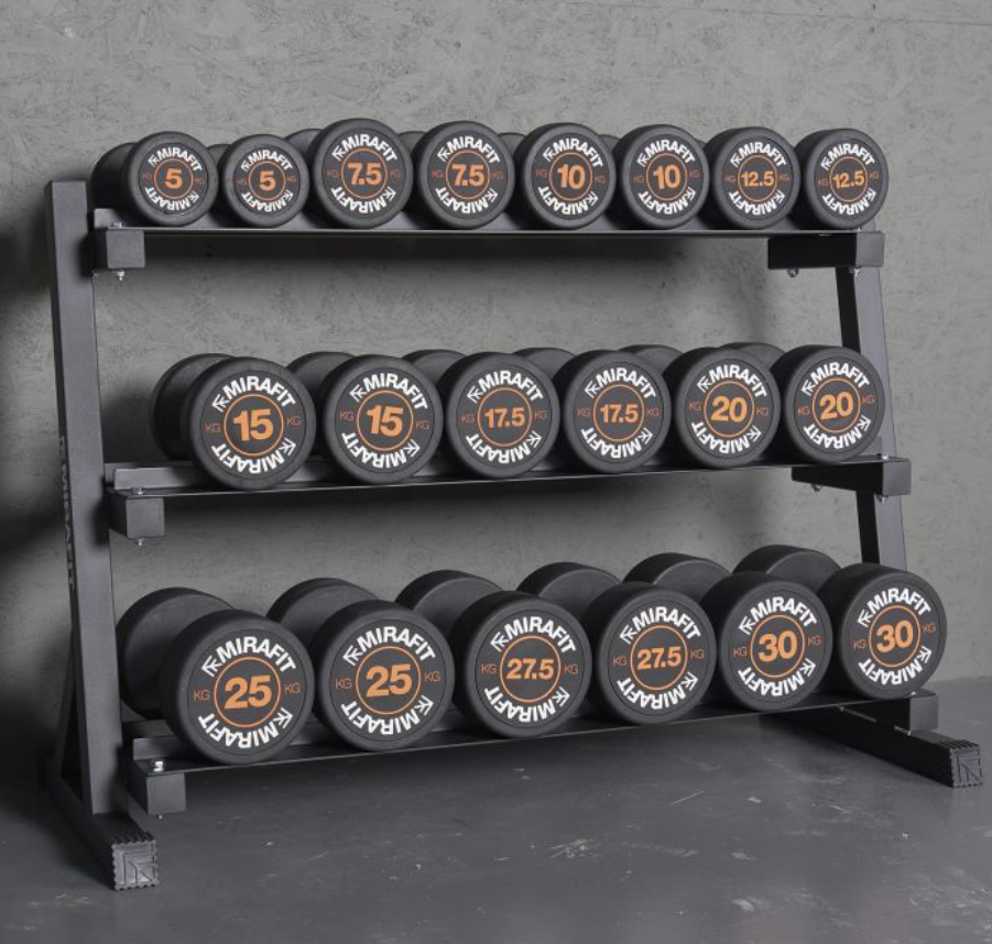 4 Tiers 38Lbs Weights Dumbbells Sets With Rack Neoprene Coated Dumbbell Set With Stand Free Weights Gym Dumbbells Set