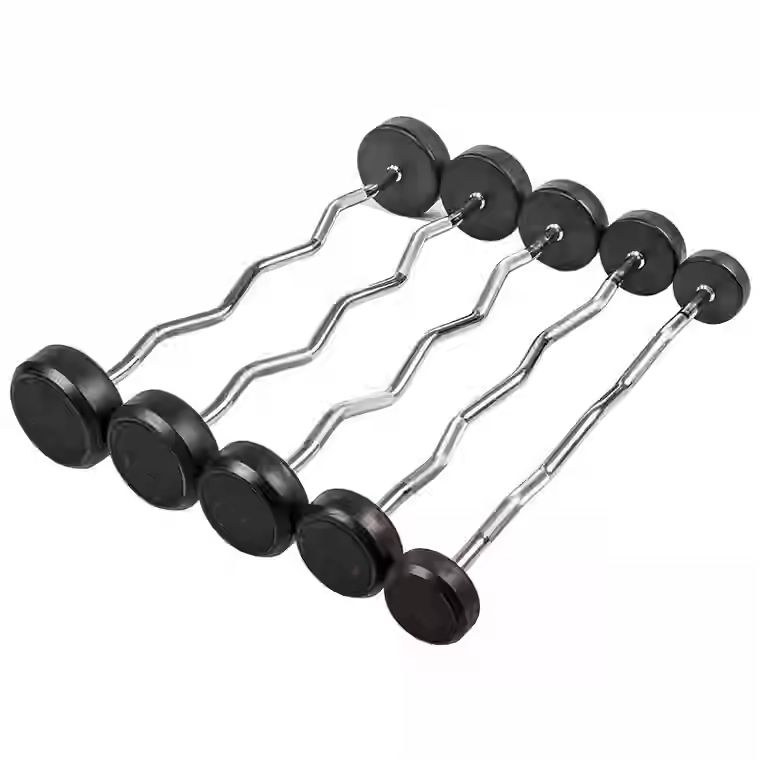 Gym Fitness Equipment Package Rubber Round Head Dumbbells Commonly Used Dumbbells 2.5-30kg Weight Lifting Dumbbells Barbell Set