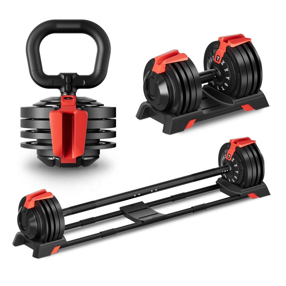 Xdumbbell Custom Logo Fitness Squat Equipment Cast Kettlebell Workouts Heavy 24kg/53kg 3 in 1 Adjustable Kettlebell Manufacturer