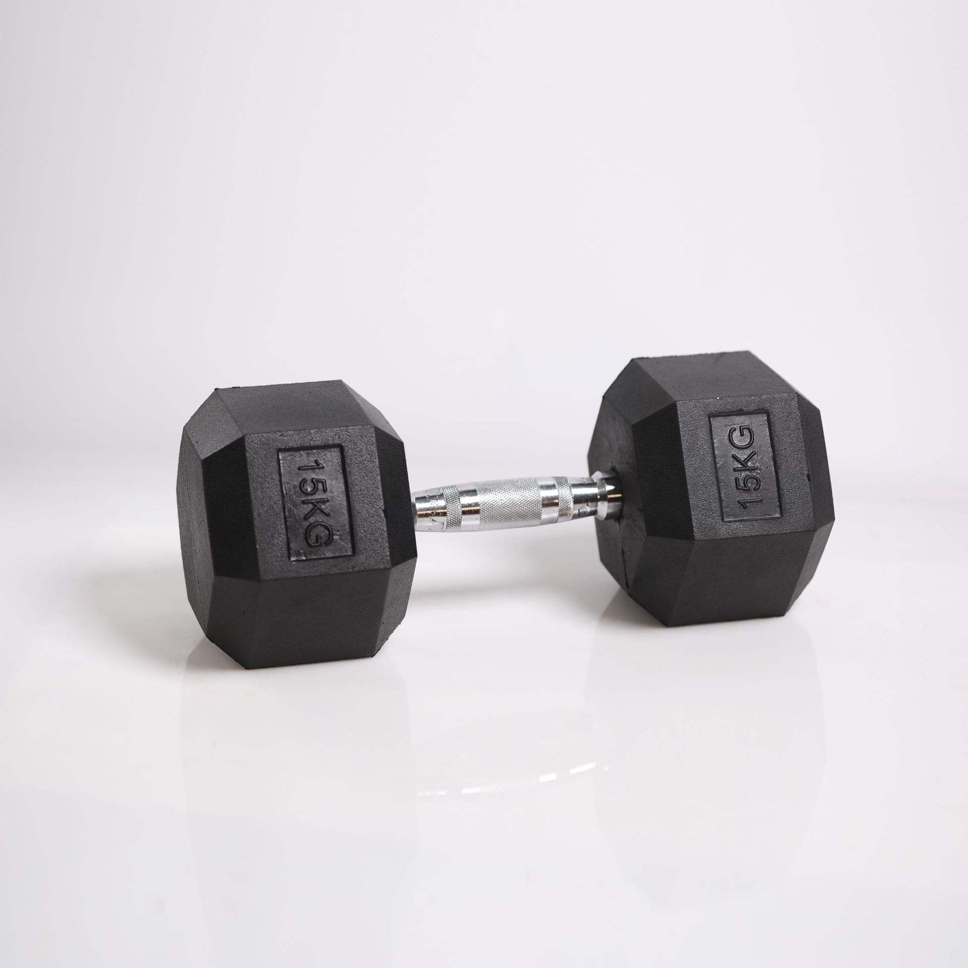 Black Rubber Coated Weightlifting Training Hexagonal Dumbbells Gym Use 10Kg-50Kg Hex Dumbbell Set for Sale