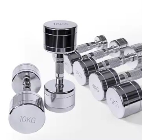 Custom LOGO Round Stainless Steel Gym Dumbbells Set 2.5KG 50KG Adjustable Dumbbell 100kg