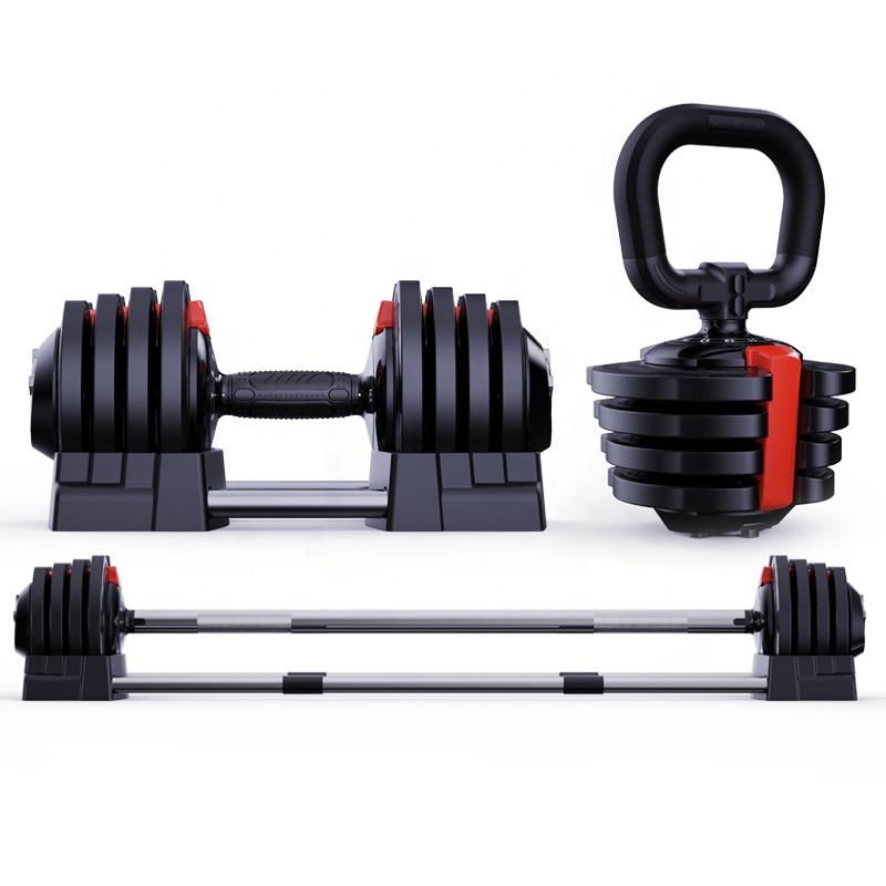 Chinese Patent 18kg 40lb 3 in 1 Set 40kg 90 lb 2 in 1 Set Adjustable Dumbbell Set