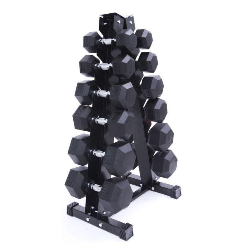 A Frame Hex Dumbbells Rack for Fitness Home Gym Dumbbell Storage Rack