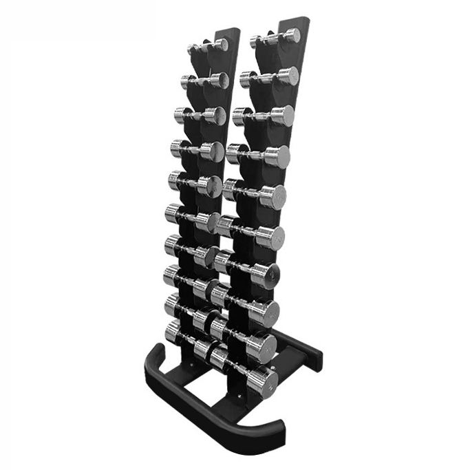 Dinuo Fitness Commercial Gym Heavy Duty 10 Pair Vertical Dumbbell Tower Rack Storage Stand for Chrome Dumbbell Set