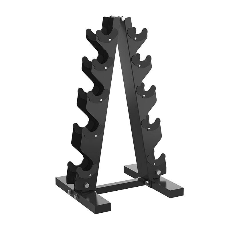 Factory Wholesale Weight Rack for Dumbbells Compact A-Frame Home Gym Space Saver Dumbbell Rack