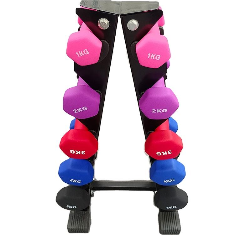 Wholesale Hex Dumbbells Rubber Hex Dumbbells in Kg and Lbs From 1-10kg Dumbbell Set