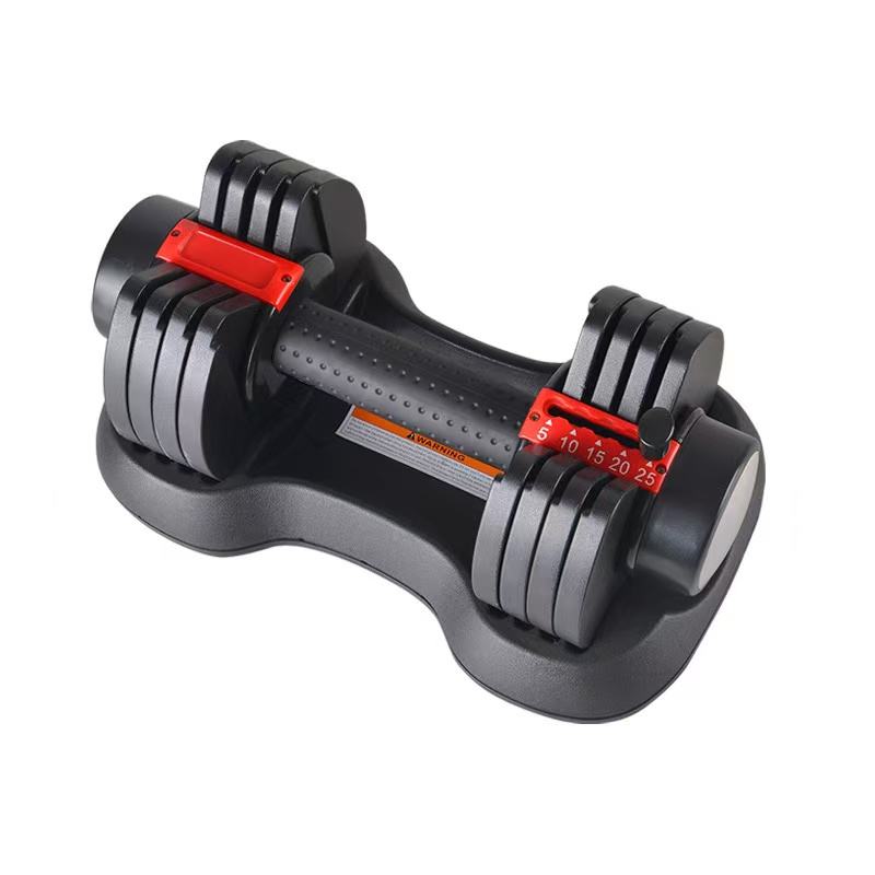 Smart Easy Adjustable 5lb-25lbs Dumbbell Set Lightweight 12kgs Space Saving Quick Adjustable Dumbbell Set for Weight Lifting