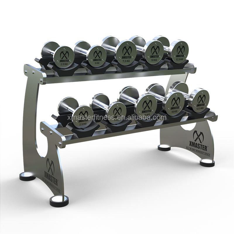 YDYFIT 2 Tier Pro Style Dumbbell Rack (10 Pairs) 2023 Best Selling Commercial Gym Strength Training Fitness Equipment