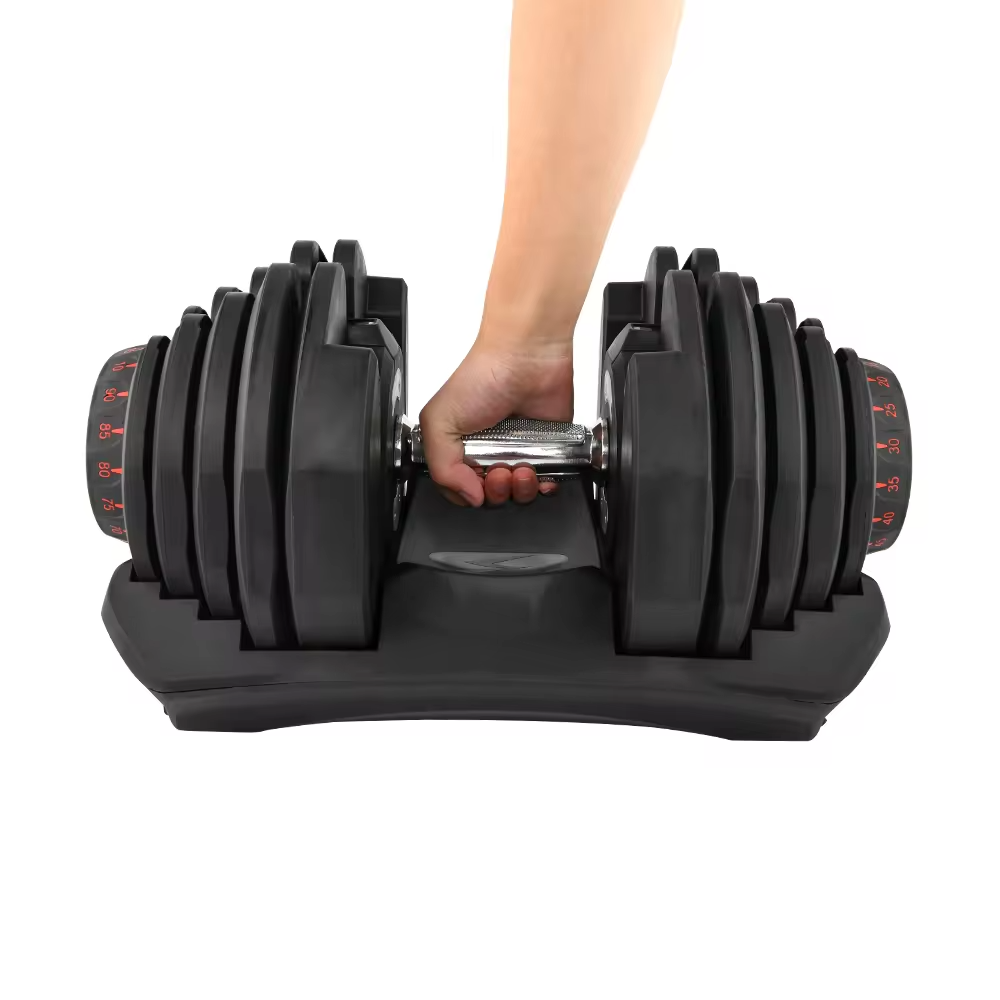 Pilot Sports Square Shape Vinyl Dumbbell Gym Fitness Equipment Weights Dumbbells Set With Rack For Bodybuilding