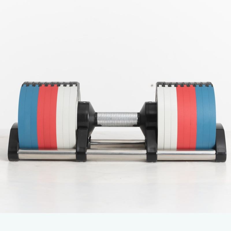 China Multifunctional New Adjustable Dumbbell Set 5 - 52.5 Lbs With Stand 24Kg 50 Lb Europe Dumbbell Adjustable