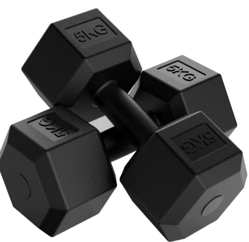 High Quality Cast Iron Hex Dumbbells Wholesale Adjustable Home Gym Fitness Equipment Steel Free Weights With Rubber Cover