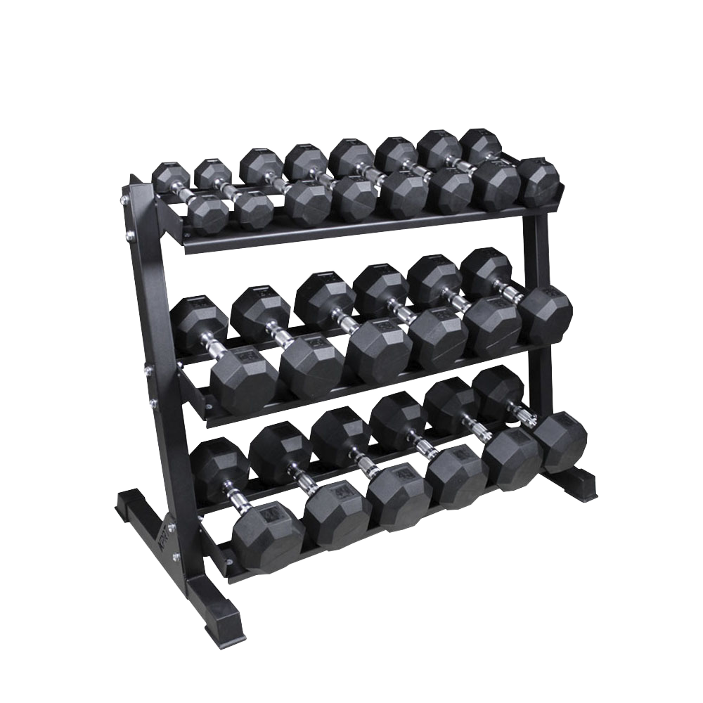 Factory Direct Sale 400LBS Gym Dumbbell Set With Storage Rack for Fitness Strength Training Cast Iron Rubber Dumbbell