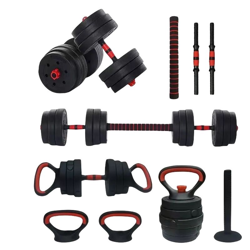Online Wholesale High Quality Cheap 10 kg 50kg Plastic Sand Filled Cement Dumbbell Set