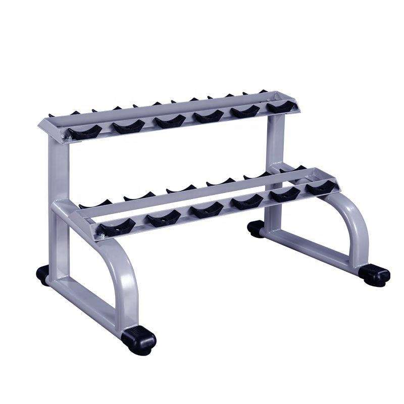 Factory Professional Commercial Fitness Equipment Gym Accessories Adjustable 6 Pairs 10 Pairs 2 Tier Dumbbell Rack