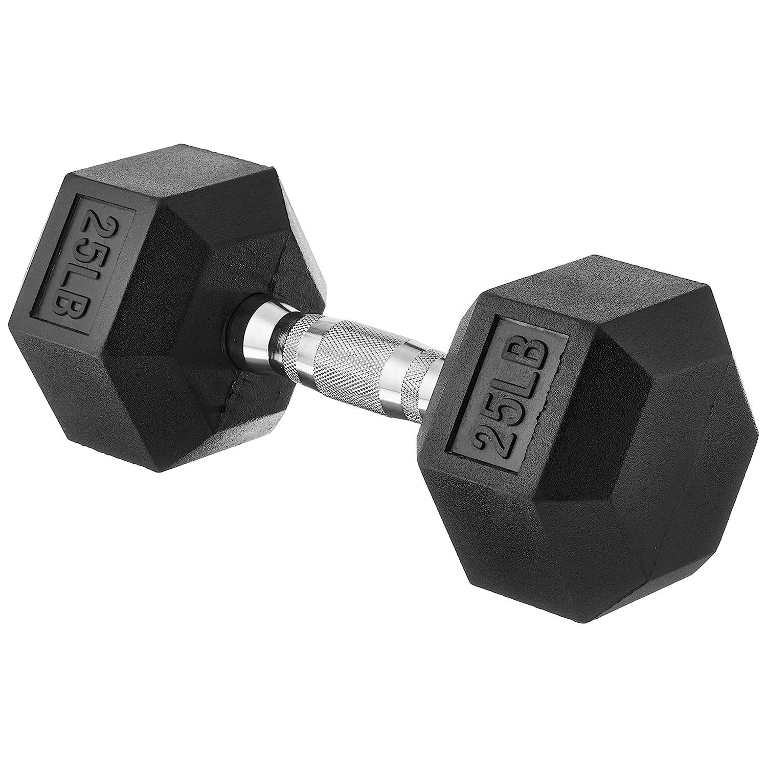 Wholesale Rubber Coated Weight Dumbbells 10/15/20/25/30/35/40/45/50 LB Exercise Fitness Rubber Hex Dumbbells Strength Training