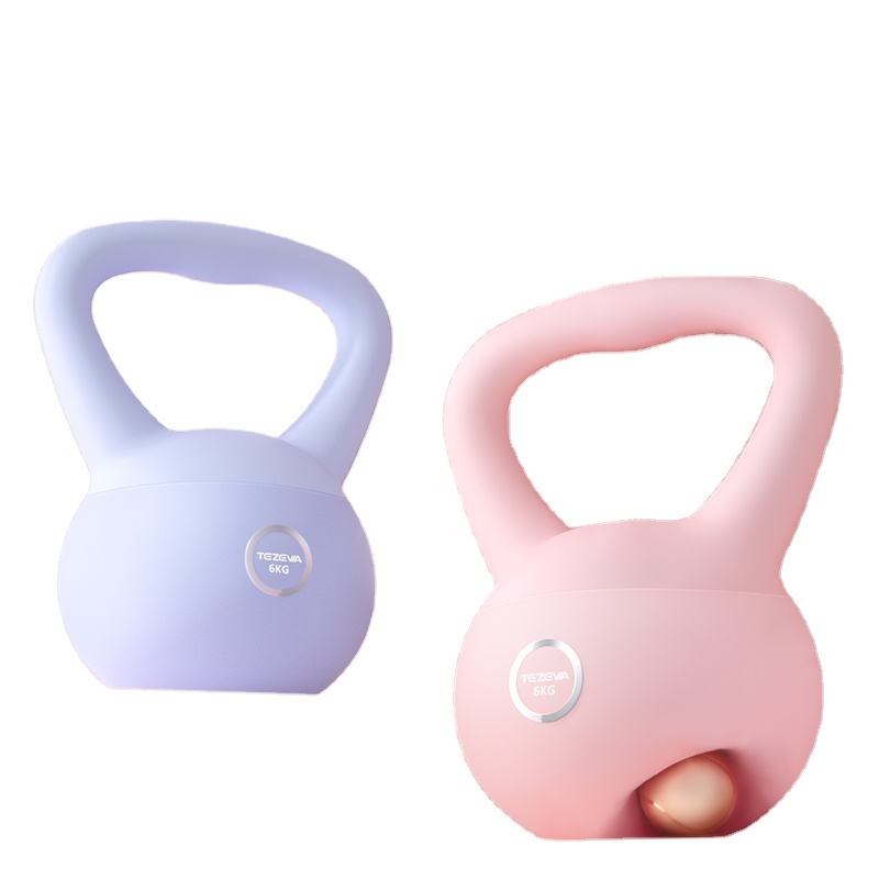 MACYO Kettlebells Anti-Drop Soft Pvc Steel Grit 4/5/6/8kg Strength Training Kettlebel for Arm Strength Training