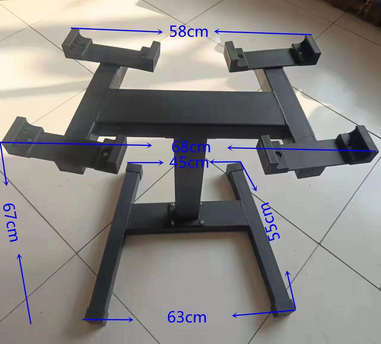 Adjustable Home Workout Dumbbell Stand Steel and Rubber Fitness Equipment Rack for Body Training for Home Use with Rack