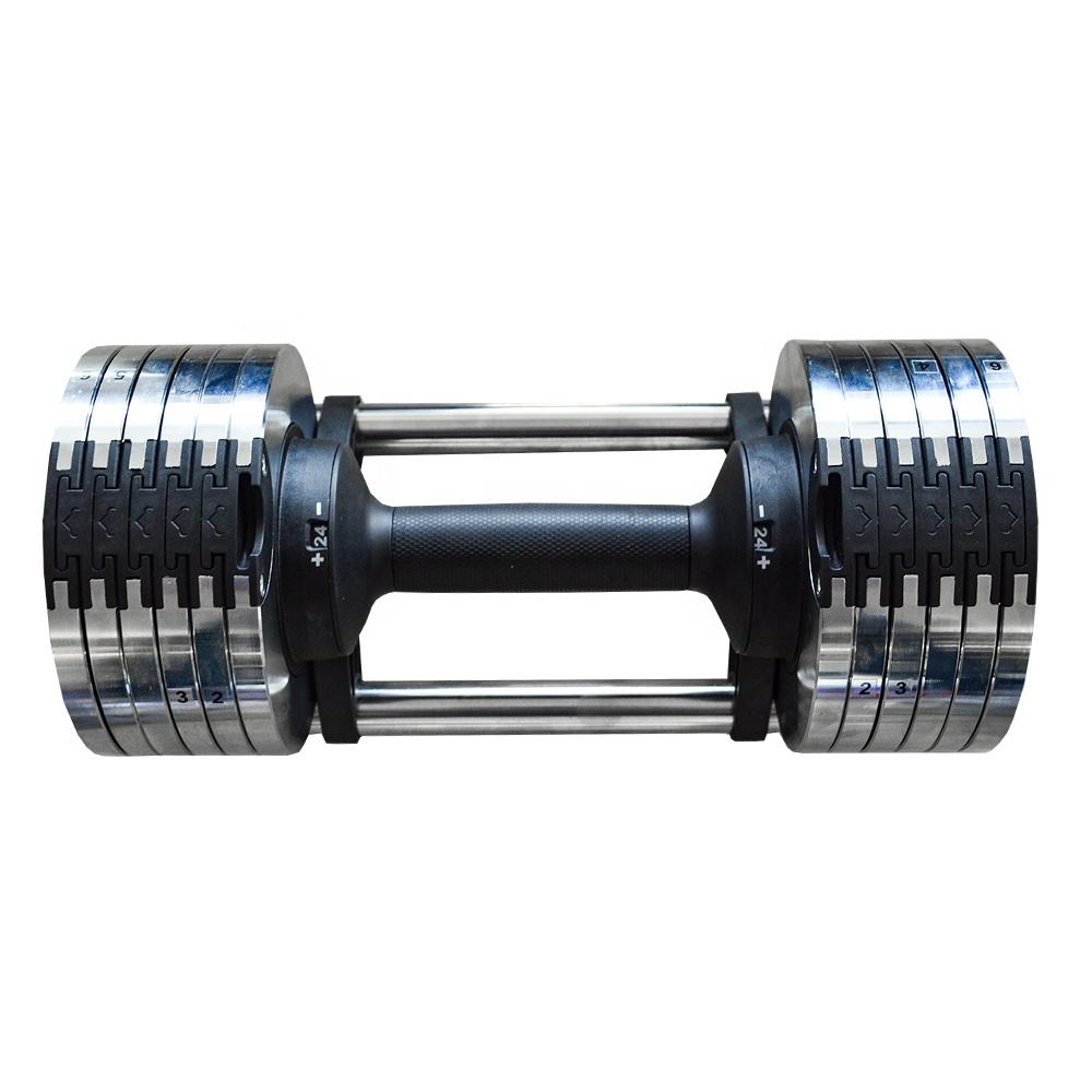 TOPKO Adjustable Dumbbell 55LB 5 in 1 Single Dumbbells for Multiweight Options With Anti-Slip Metal Handle Adjust Weight Suitabl