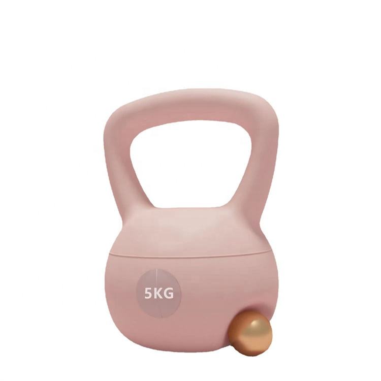 Mute Anti-Collision 2.5kg/5.5Lb Kettlebell Silent Leak Proof Thin Arm Hip Squats PVC Soft Rubber Fillable Product Kettlebells