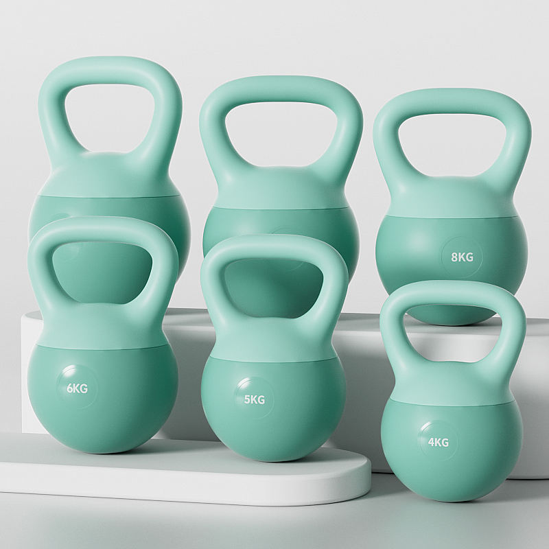 High Quality PVC Soft Kettlebell Set for Home Sports Non-Slip Handles Sizes 2KG/4KG/6KG/8KG/10KG for Strength Training