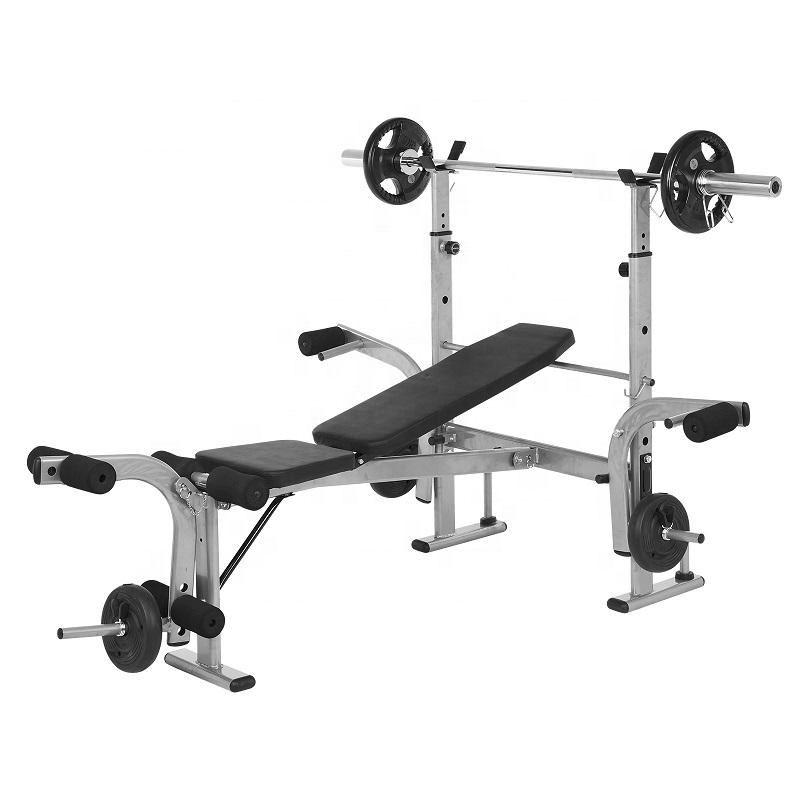Best Selling Multifunctional Weightlifting Barbell Bed Home Fitness Equipment Squat Rack Bench Press Dumbbell Weight Bench