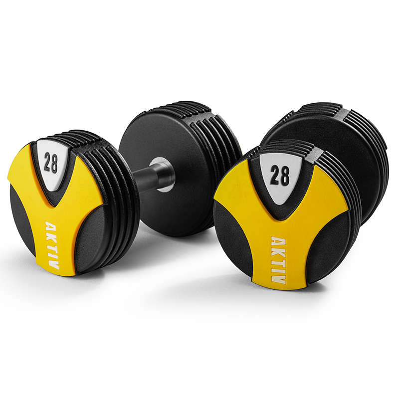 UNIQ 2025 Best Popular Selling Rubber Coated Customized Neoprene Hex Weight Lifting Portable Iron Dumbbell Vinyl Training Set