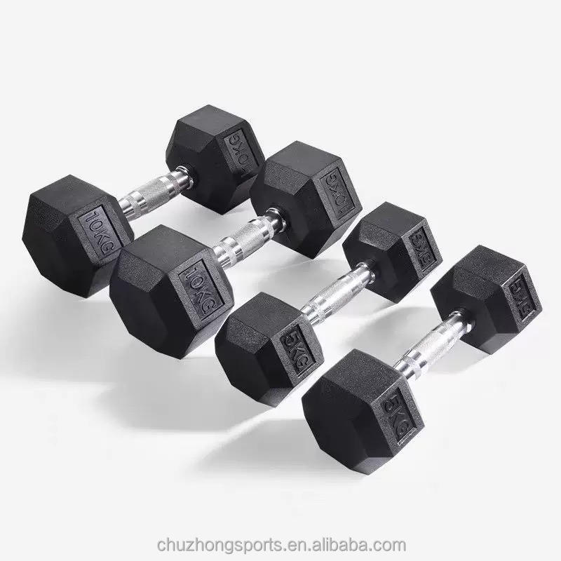 New Adjustable Dumbbell Free Weight Fitness 32kg Rubber Cast Iron Adjustable Dumbbell Set Gym Strength Training