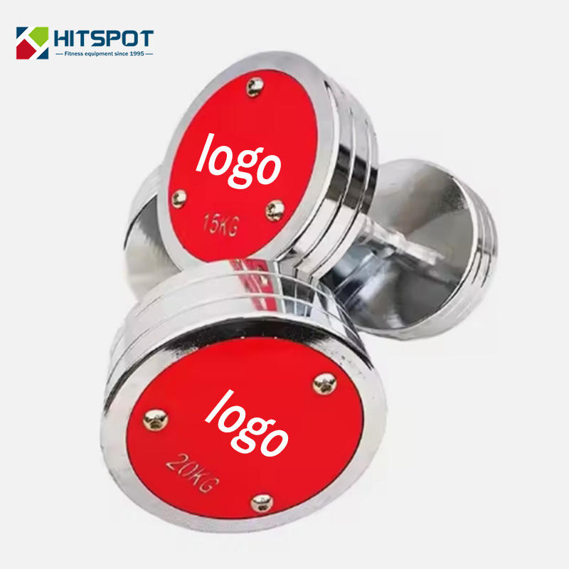High Quality 20 kg Dumbbell Weight Gym Equipment Chrome Steel Stainless Steel 50 lb Dumbbell Set