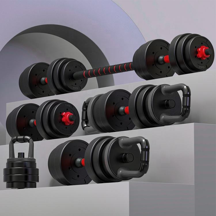 Indoor Gym Fitness Equipment 10kg 15gk 20kg 30kg 40kg Dumbbell Barbell Set 2 in 1 Weights Dumbbells Adjustable Set