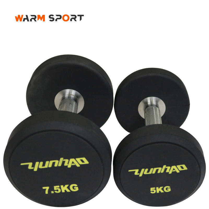 High Quality Power Training Equipment 5KG -50KG Black TPU Round Dumbbell Set for Home Gym