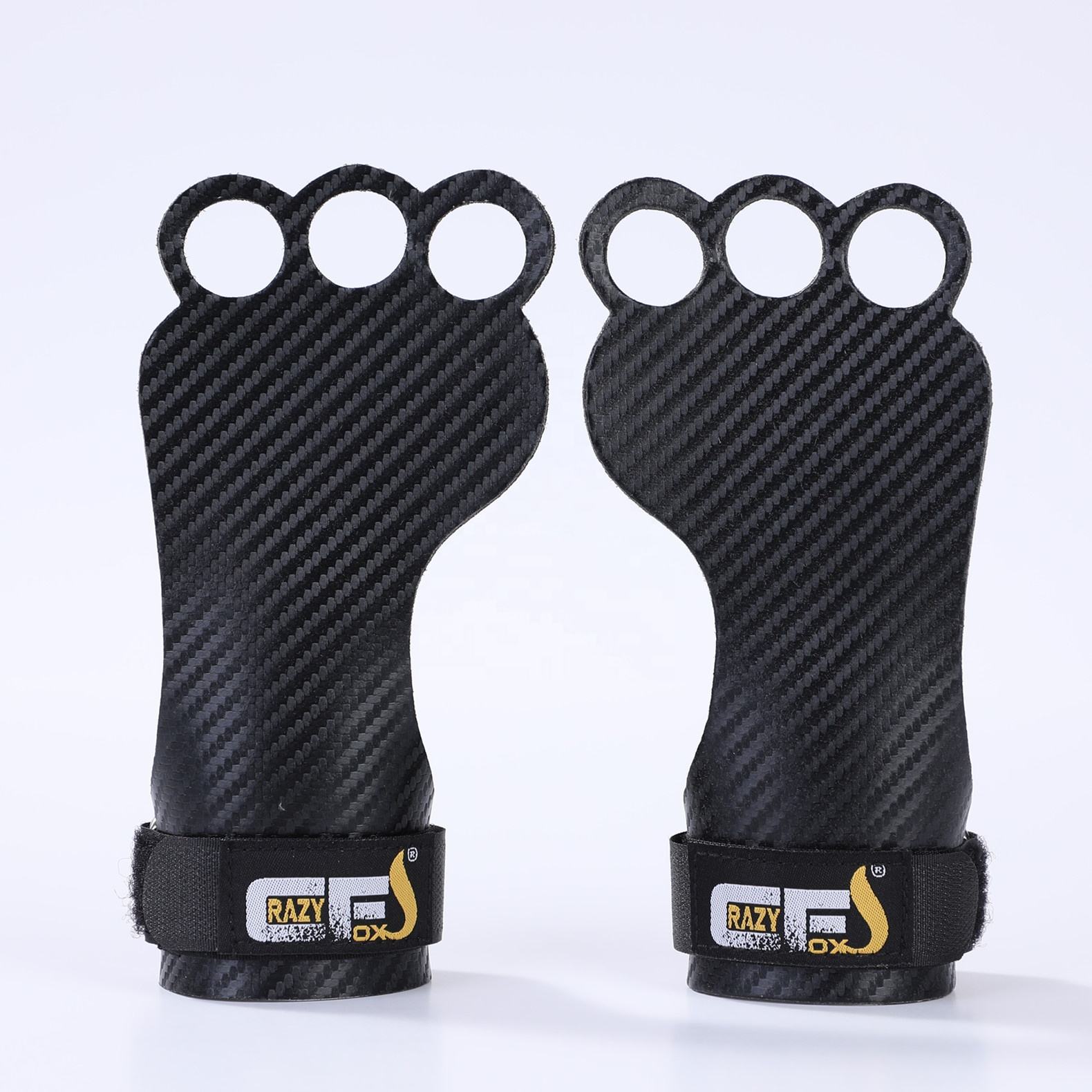 Anti Slip Black Carbon No Hole Workout Grips for Pull up Weightlifting Kettlebells & Gymnastics Comfortable Handgrip