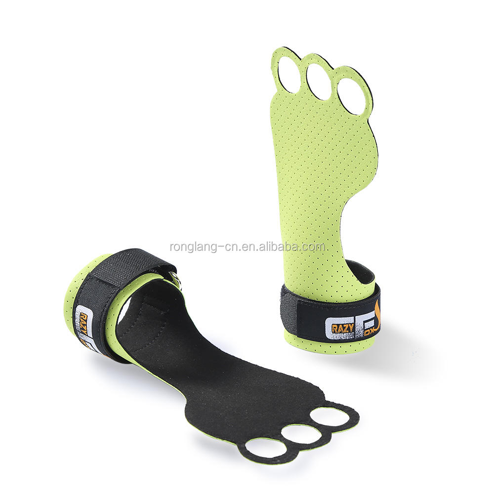 Pull Up Hand Grips Weight Lifting Kettlebells Cross Training Gymnastic Microfiber Pull Up Palm Hand Grips