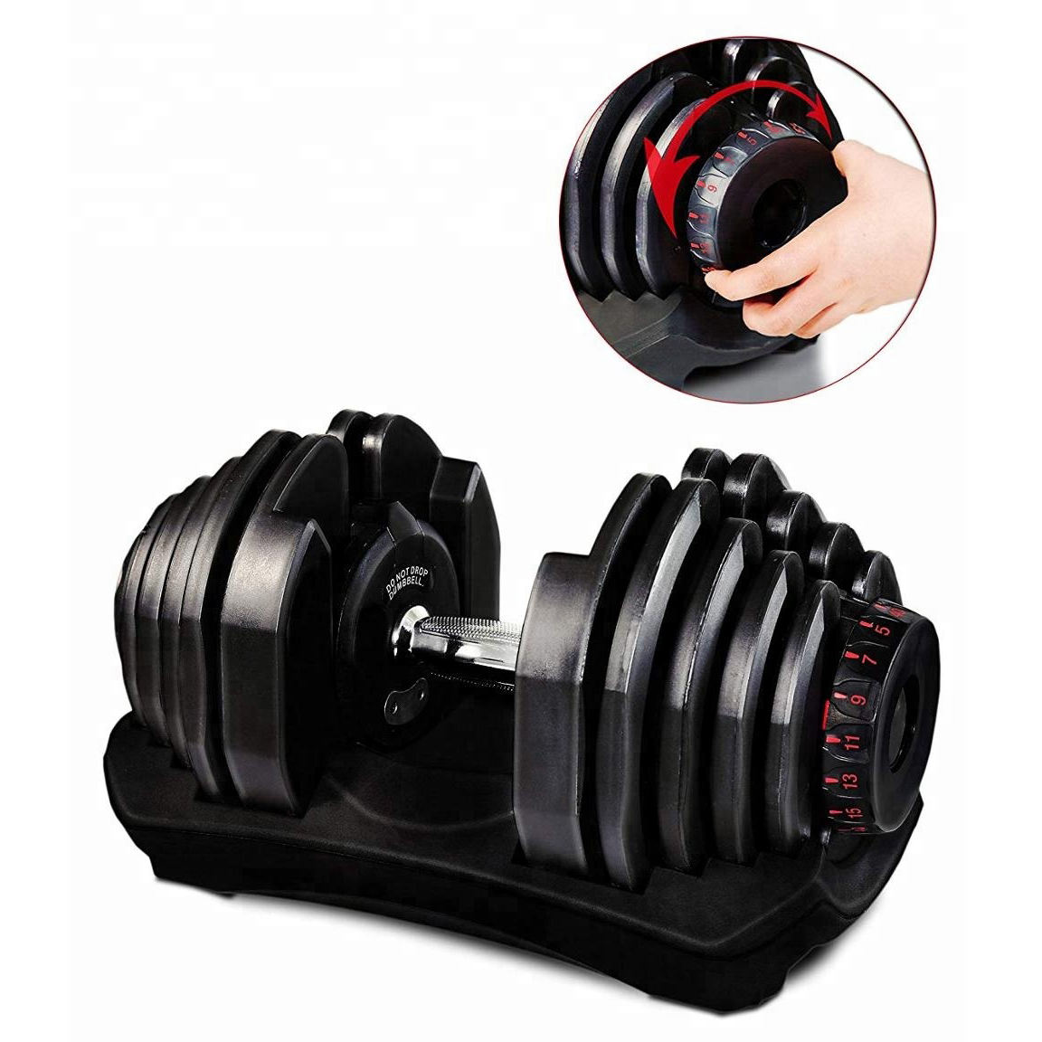 Premium Adjustable Gym Dumbbell Set Body Building Competition Fitness Equipment With Free Weights Iron & Rubber Dumbbell Rack
