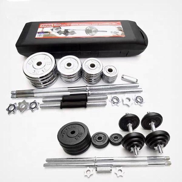 Adjustable Weights Workout Equipment Home Gym Free Weight Training Dumbbell Kit 20kg Kettlebell Grip 50kg Dumbbells Set
