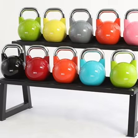 BORO Home Competitive Kettlebell Set Steel Gym Home Comprehensive Private Teaching Tools Professional Kettlebell Rack