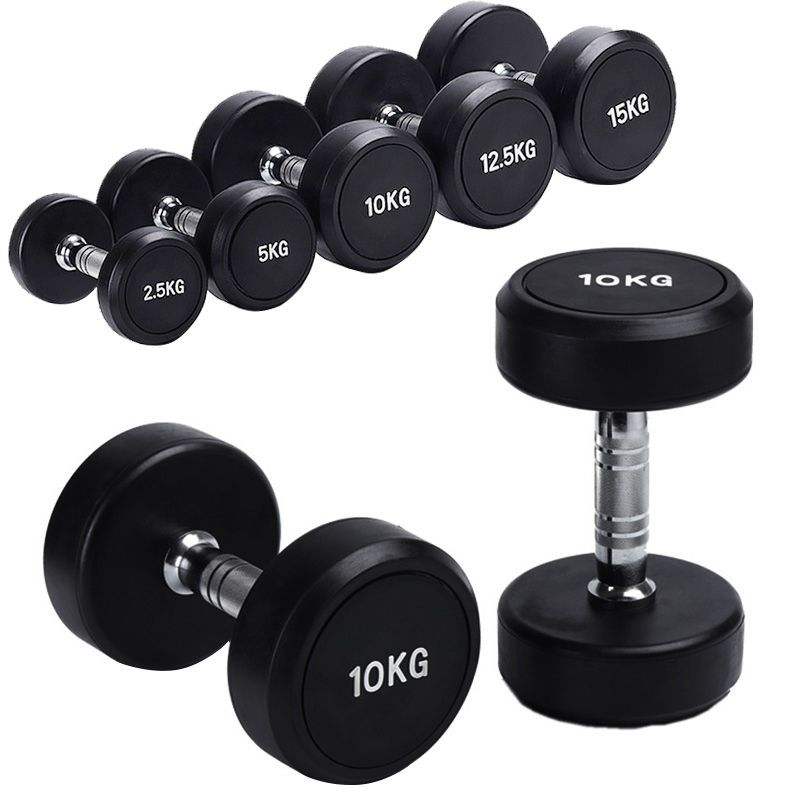 Colorful Work Out Steel Chrome Dumbbells Set 1kg-50kg Fixed Dumbbell Free Weights Mancuernas with Anti slip Handle for Gym