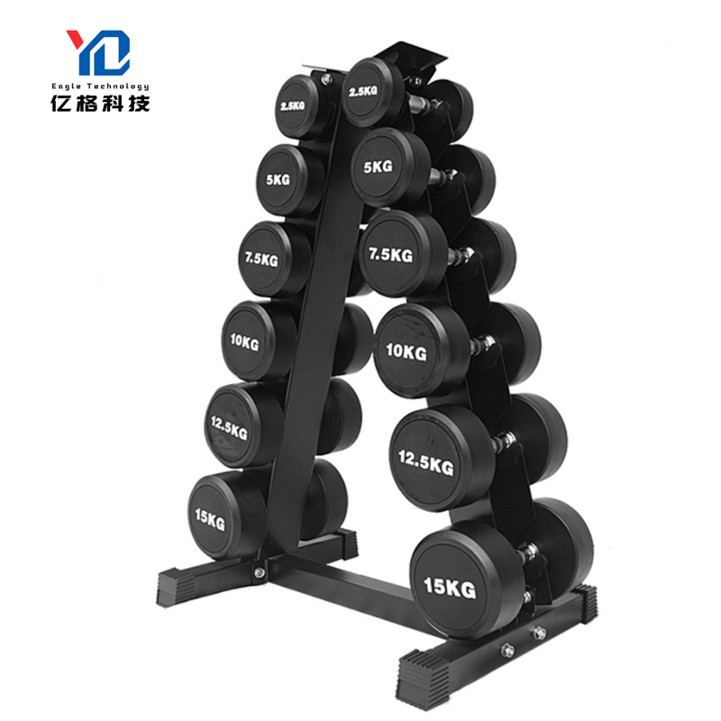 4 Tiers 38Lbs Weights Dumbbells Sets With Rack Neoprene Coated Dumbbell Set With Stand Free Weights Gym Dumbbells Set