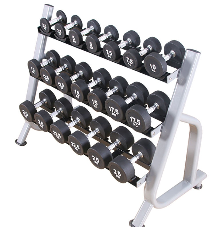 Wholesale Rubber Coated Dumbbell Sets with Rack: Safe Storage Wholesale Rubber Coated Dumbbell Sets with Rack: Safe Storage
