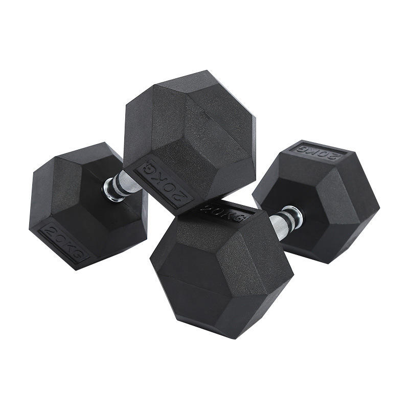 ProCircle Custom logo Gym Weightlifting Dumbbell Rubber Coated Hex Dumbbell Set