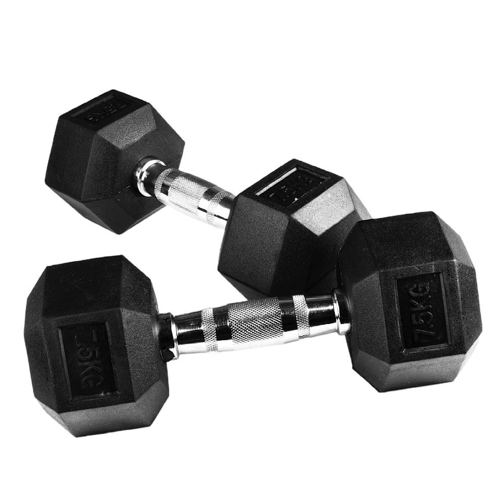 Gym Used Factory Supplied Cheap Hex Rubber Dumbbell