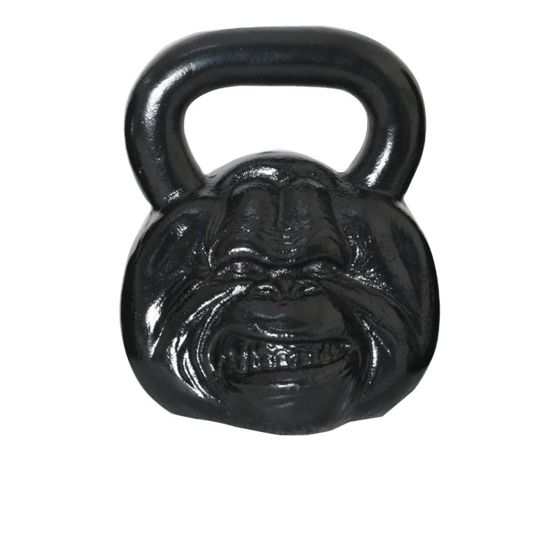 China Wholesale Cheap Gorilla Cast Iron Monkey Head Face Kettlebell Custom Logo Manufacturer 50lbs Grip