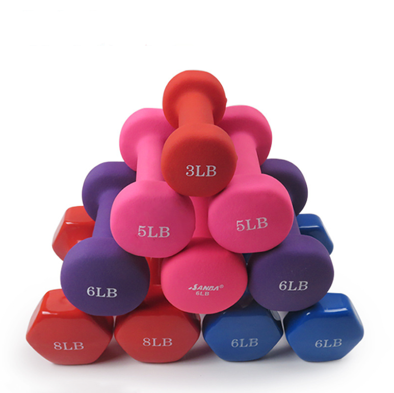 LADYGLOW Custom Home/ Gym Equipment Hand Weights Pilates Dumbbell Bar Set Super Soft Fitness Silicone Dumbbell