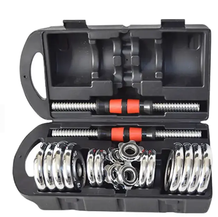 Strength Training Cheap Durable Free Weights Weight Lifting Cast Iron Chrome Dumbbell Set 15KG 20KG 30KG