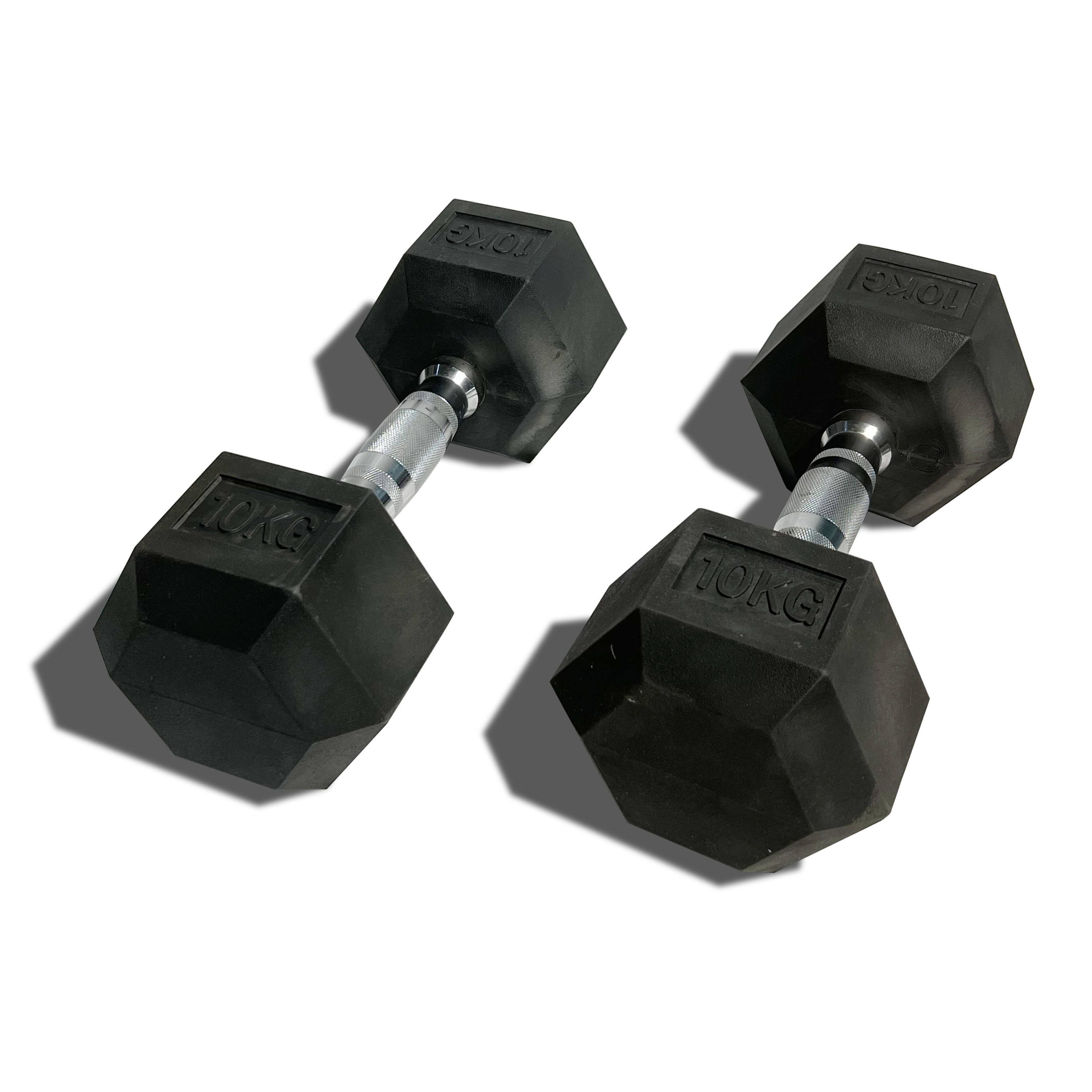 Cheap Wholesale Black Hex Rubber Dumbbell Customized Logo 7.5kg Mancuernas Set Fitness Equipment