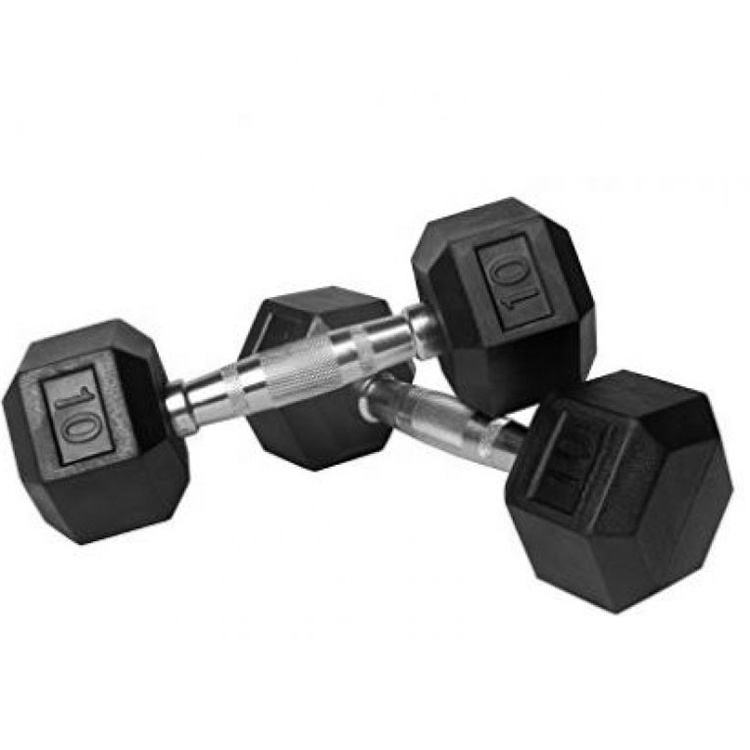 Durable Cast Iron Round Dumbbell Exercise Set for Home Gym 5KG 7.5KG 10KG Rubber Coated Hex Dumbbells 50KG Weighted Training
