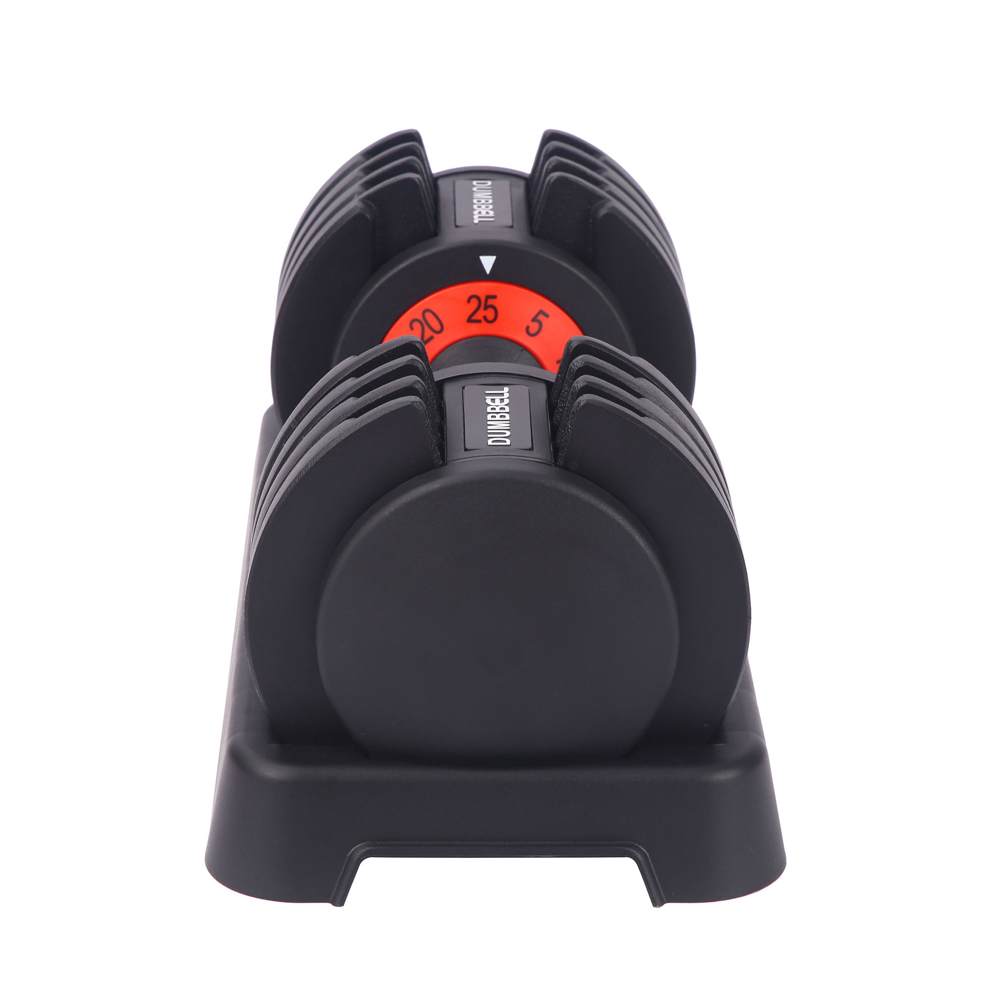 25kg/55lb Adjustable Gym Sport Dumbbells Hex Head Rubber Coated Cast Iron Weights for Fitness Training Custom Logo for Home Use