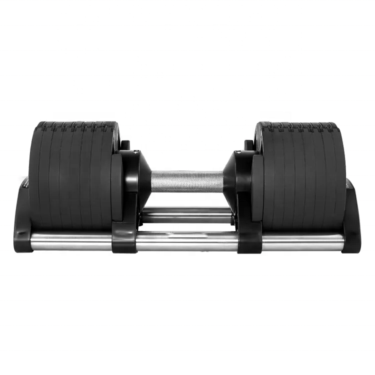 Rubber Coated Solid Iron Cast Black Rubber Encased Customized Gym Fitness Hexagon Hex Dumbbell Set with Metal Fitness Handles